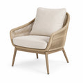 Chaise extérieure en corde polyester aluminium Beige
