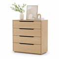 Commode en bois de chêne clair 4 tiroirs 80 cm