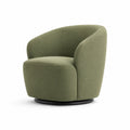 Fauteuil pivotant en tissu polyester vert olive