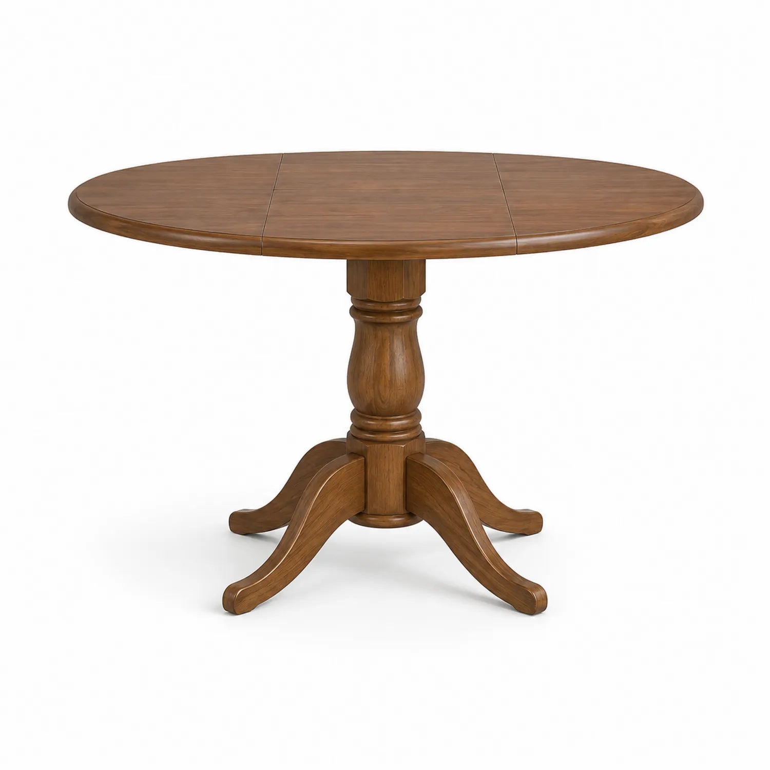 Table ronde en bois massif marron 120 cm