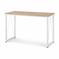 Bureau rectangulaire bois métal blanc 120x60x75 cm