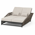 Canapé double en aluminium et corde 200x150x85 cm