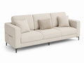 Canapé 3 places tissu polyester Beige 200x85x90cm