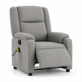 Fauteuil inclinable électrique en tissu gris
