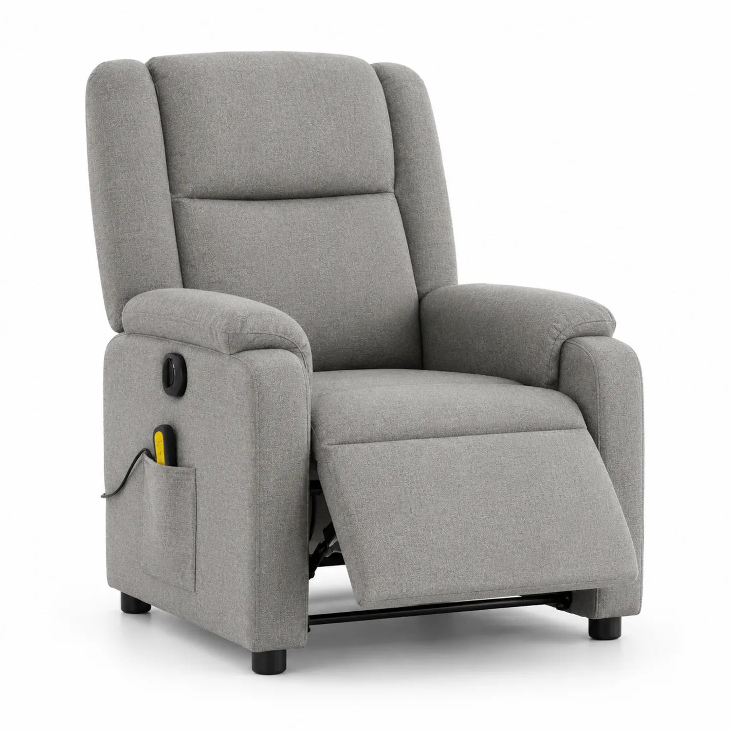 Fauteuil inclinable électrique en tissu gris