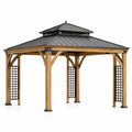 Pavillon en bois et acier 400x300 cm