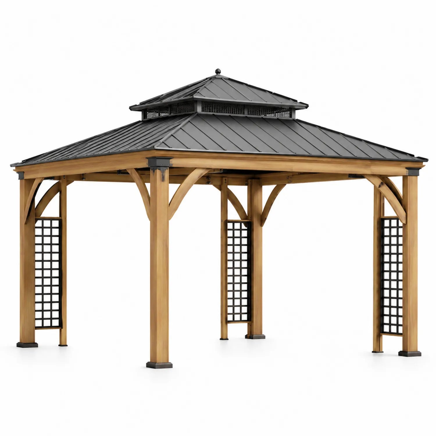Pavillon en bois et acier 400x300 cm