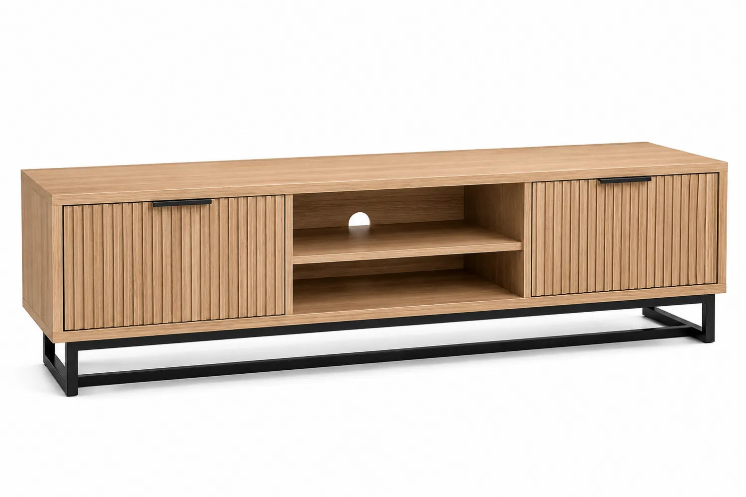 Meuble TV en bois et métal 150 cm