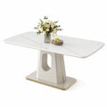 Table à manger rectangle en céramique et métal 180x90x75 cm
