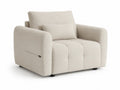 Fauteuil en tissu polyester Beige 90x90x85 cm