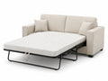Canapé-lit en tissu crème avec matelas en mousse