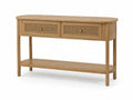 Console en bois avec tiroirs cannés en rotin 120x30x80 cm