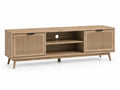 Meuble TV chêne avec portes coulissantes 150x40x50cm