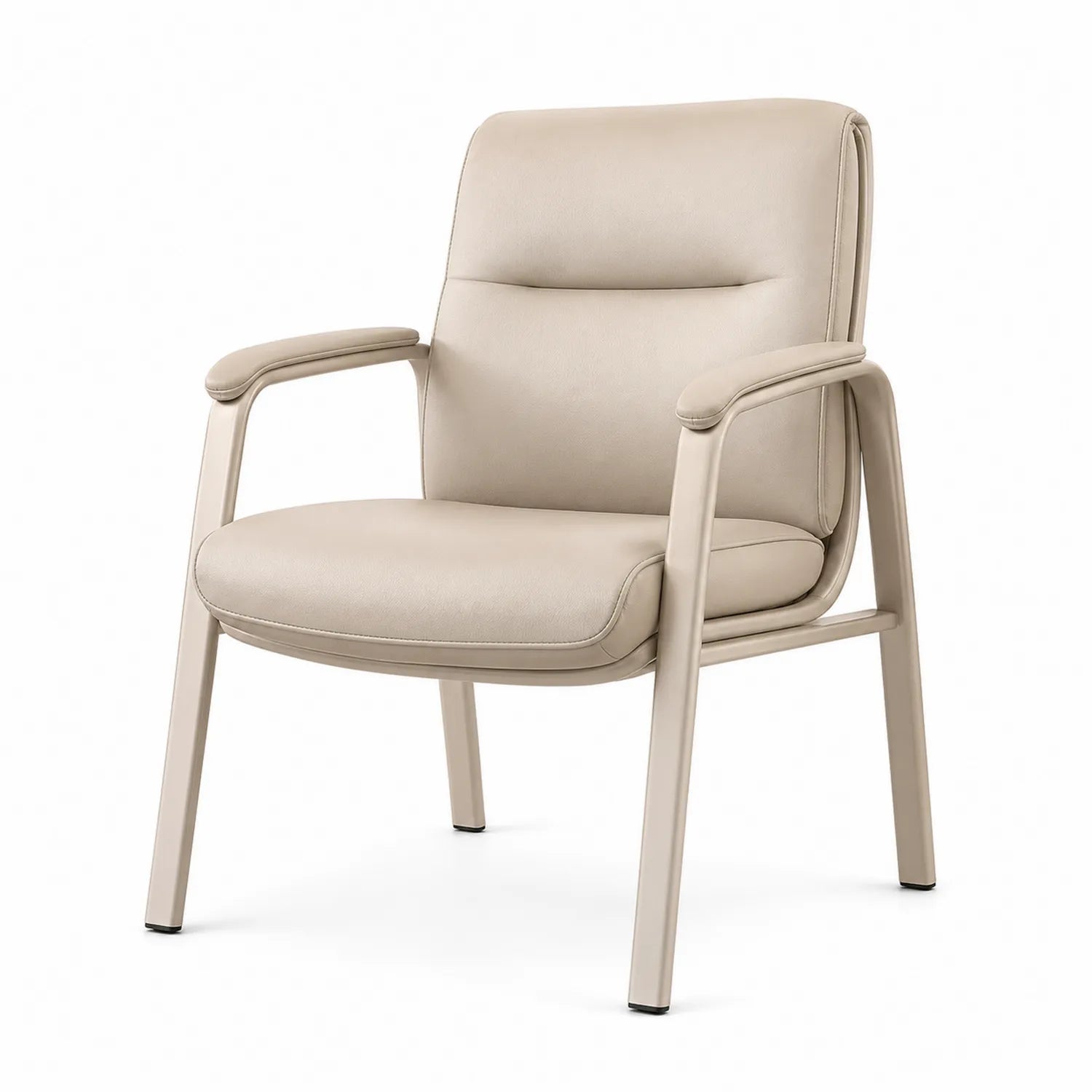 Chaise de bureau en cuir synthétique avec accoudoirs