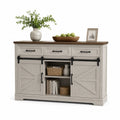 Buffet en bois avec portes coulissantes et tiroirs 150x40x85 cm