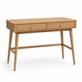Bureau rectangulaire en bois avec 2 tiroirs en chêne