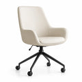 Chaise de bureau pivotante en similicuir avec roulettes