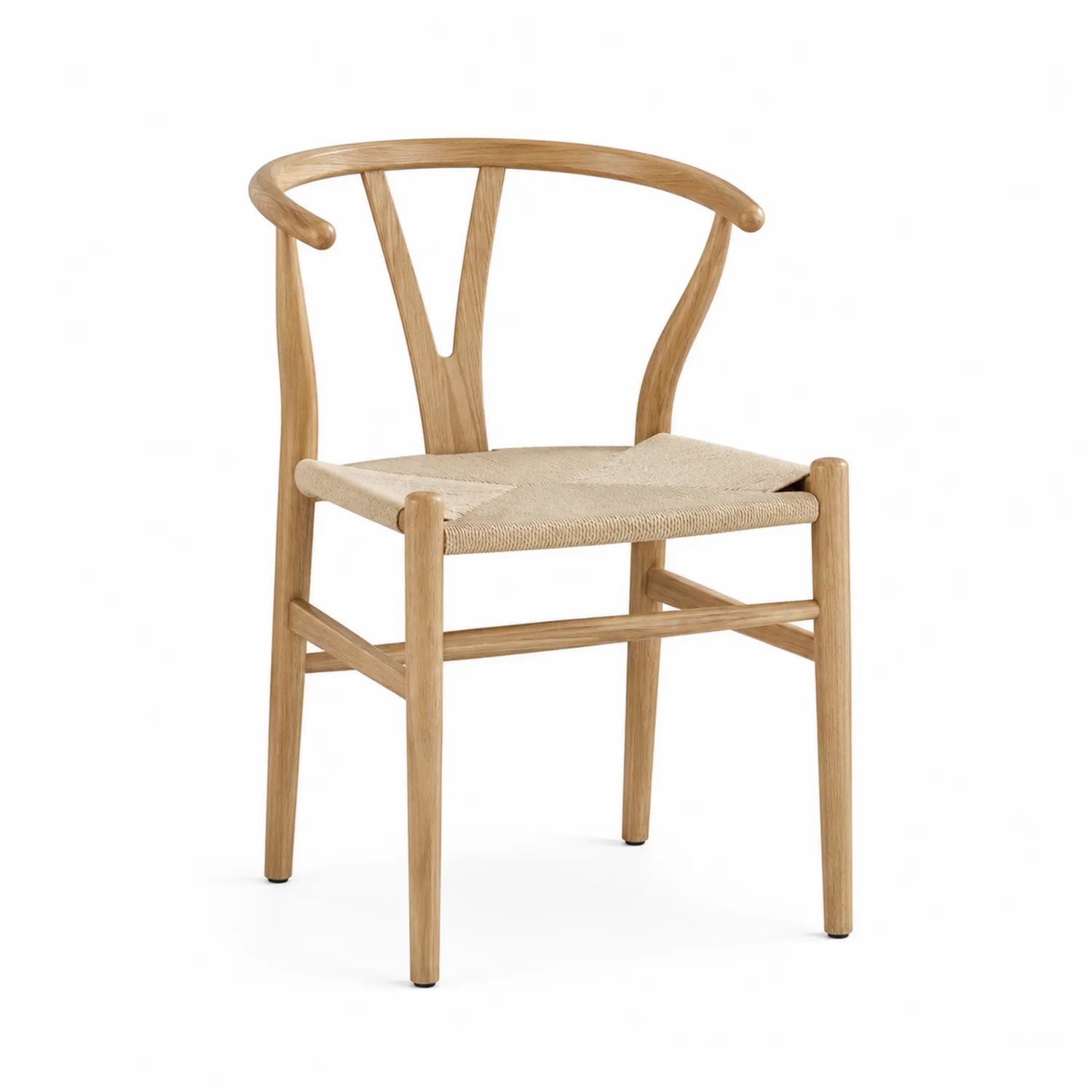 Chaise en bois avec assise en corde de papier