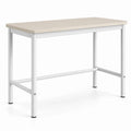 Bureau rectangulaire en bois et acier Blanc 120x60x75 cm