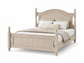 Lit en bois beige 200x160 cm