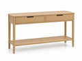 Console en bois avec tiroirs et étagère 120x35x75 cm