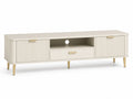Meuble TV en bois MDF avec portes et tiroir 180x40x50 cm