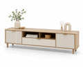 Meuble TV en bois avec portes et tiroir 150x40x45 cm